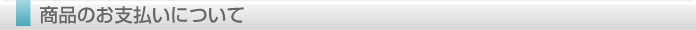商品のお支払いについて